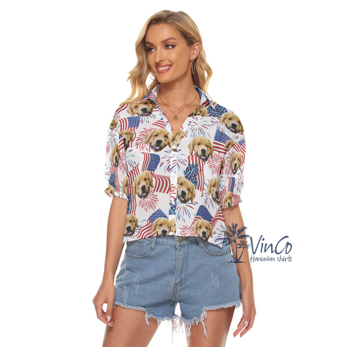 Patriotic Day Custom Face Women's Crop Top (3)