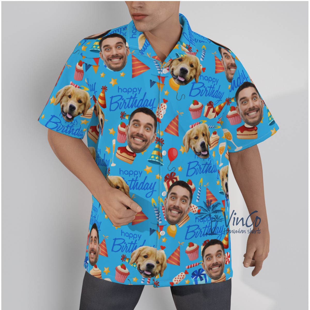 Personalize Happy Birthday Hawaiian Shirt With Multiple Faces (1)