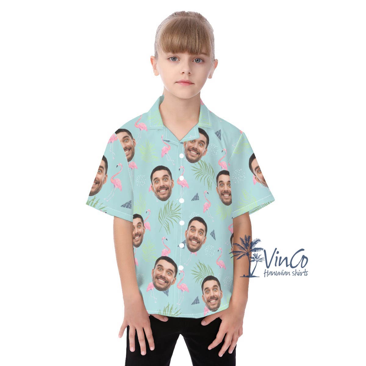 Personalized Aloha Shirts With Face For Kids (1)