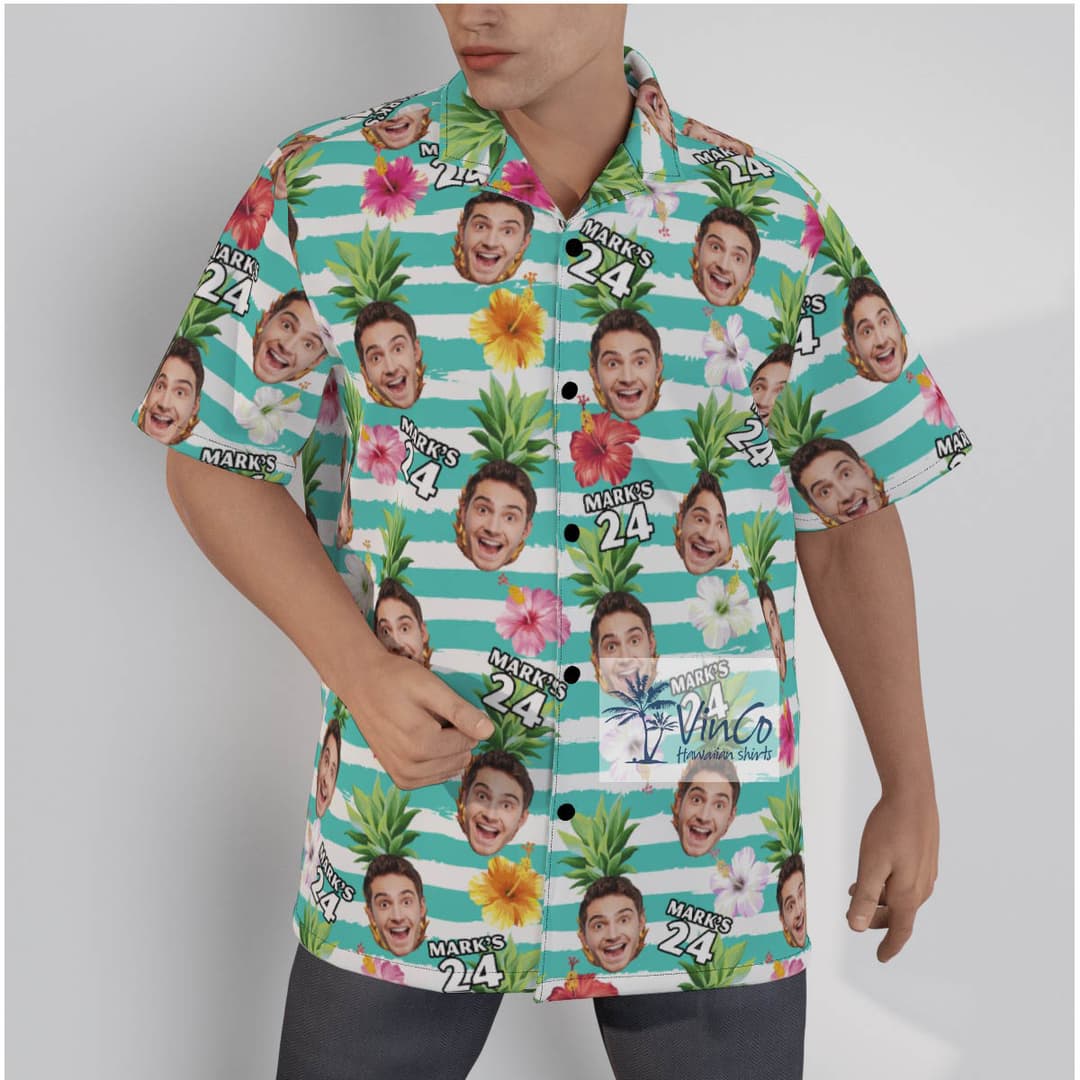 Birthday Gift Custom Hawaiian Shirt With Face And Age