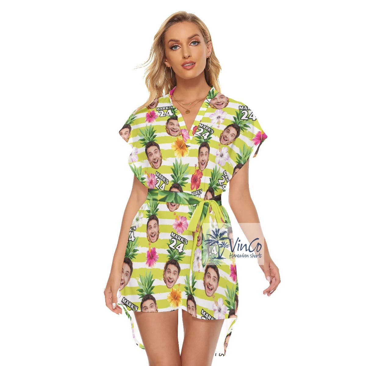 Personalized Birthday Gifts Ideas Custom Face Women’s Hawaiian Dress (4)