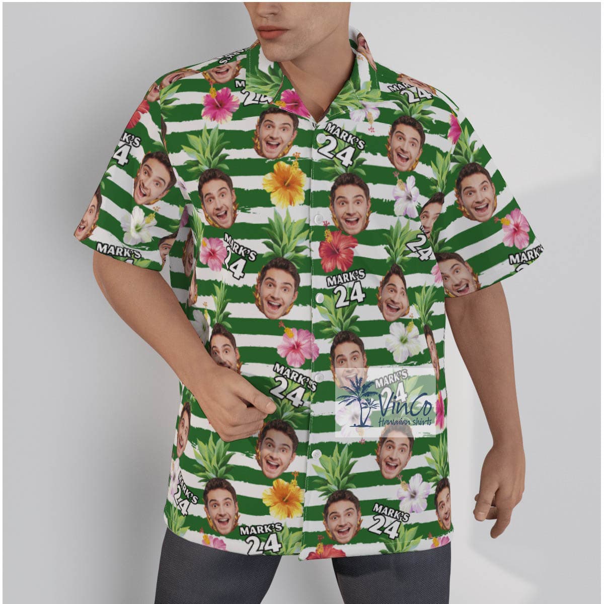 Personalized Face Birthday Gift Aloha Shirt For Men (3)