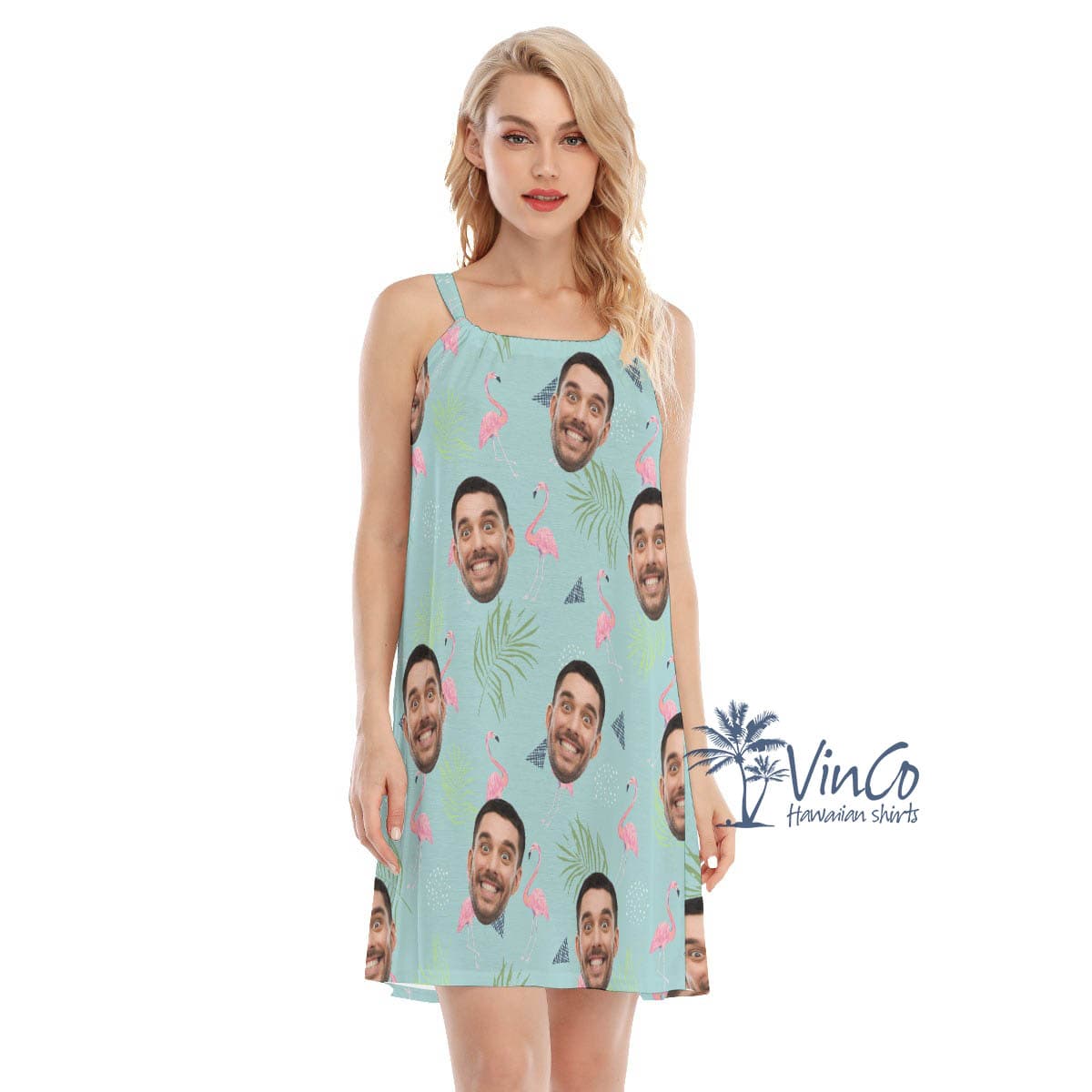 Personalized Flamingo Tropical Summer Dress For Women (4)