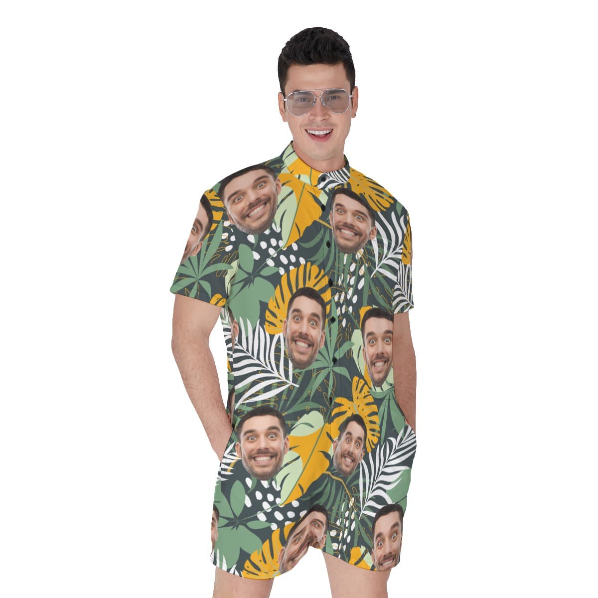 Personalized Men’s Romper With Faces (1)