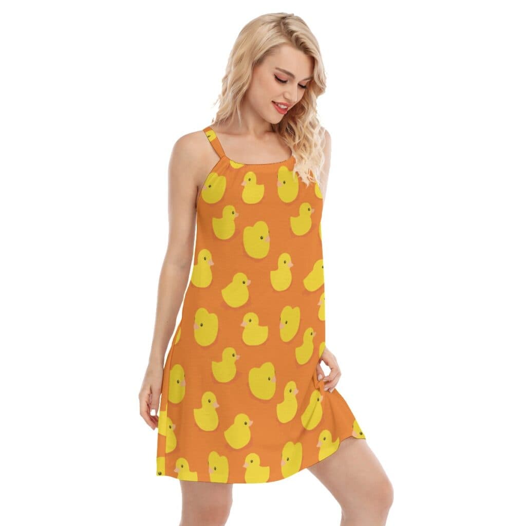 Rubber Duck Hawaiian Cami Dress For Summer