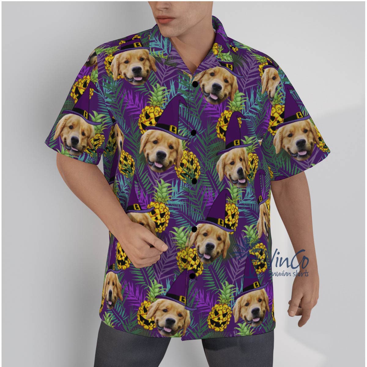 Spooky Pineapple Custom Dog Halloween Hawaiian Shirt (2)