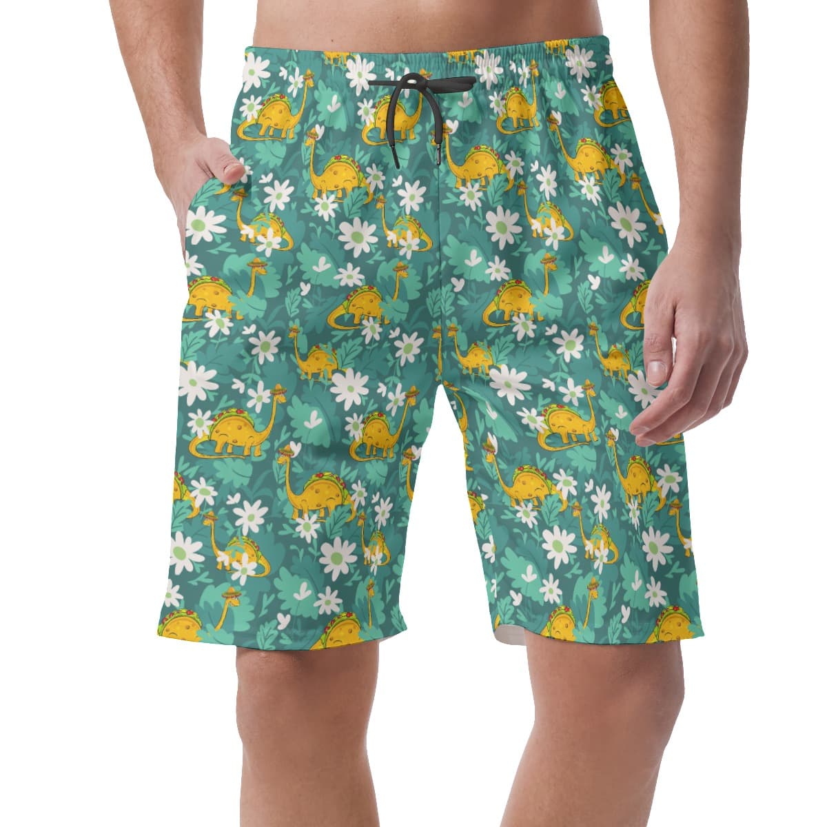 Tacosaurus Hawaiian Beach Shorts For Men