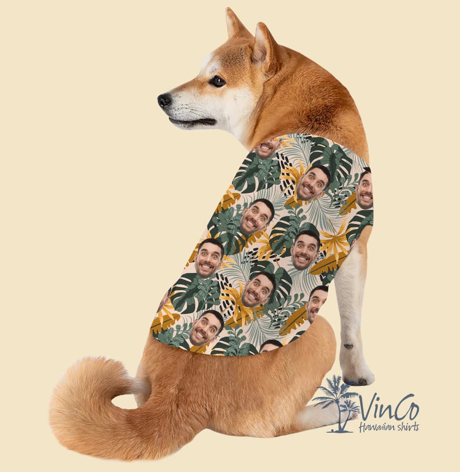 Tropical Custom Dog Hawaiian Shirt With Face (1)