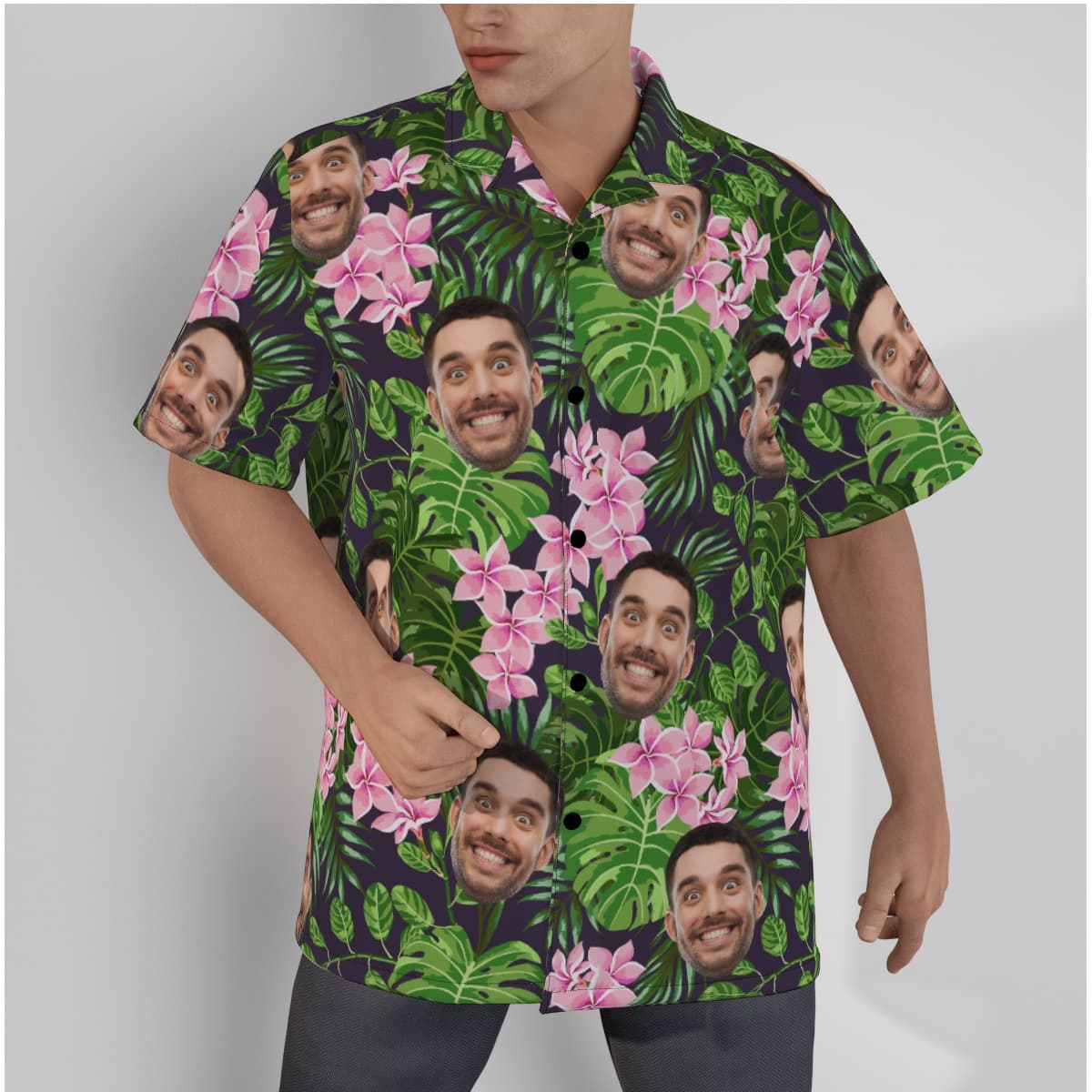 Tropical Custom Hawaiian Shirt With Multiple Faces (1)