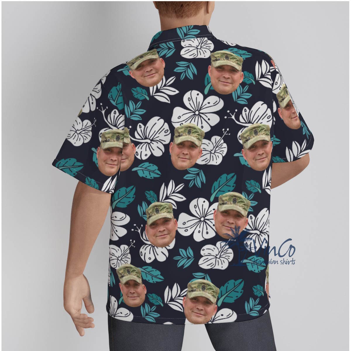 Tropical Custom Veteran Face Hawaiian Shirt (1)