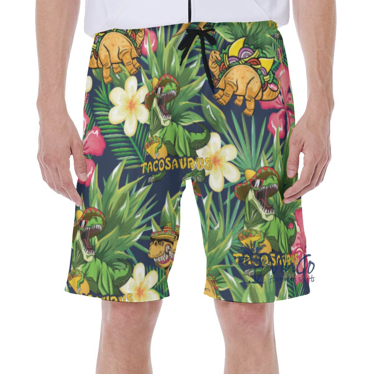 Tropical Dinosaur Taco Hawaiian Swimwear For Men