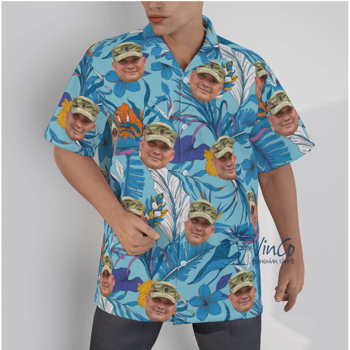 Tropical Personalize Military Hawaiian Shirt For Men (2)