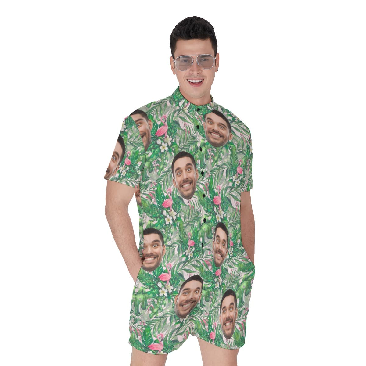 Tropical Romper With Custom Faces For Men (1)
