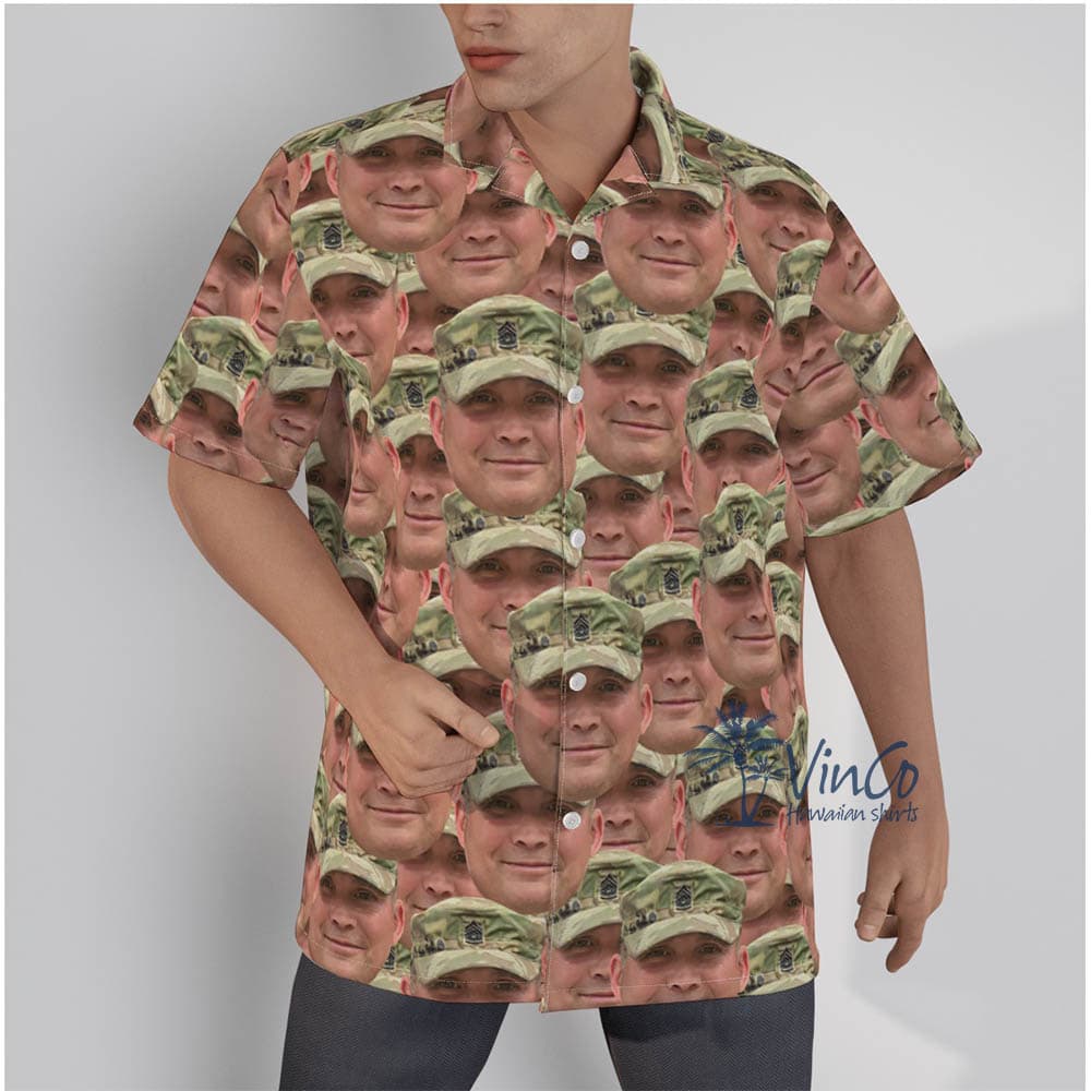 Veteran Soldier Custom Hawaiian Shirt With Multiple Faces For Men (1)