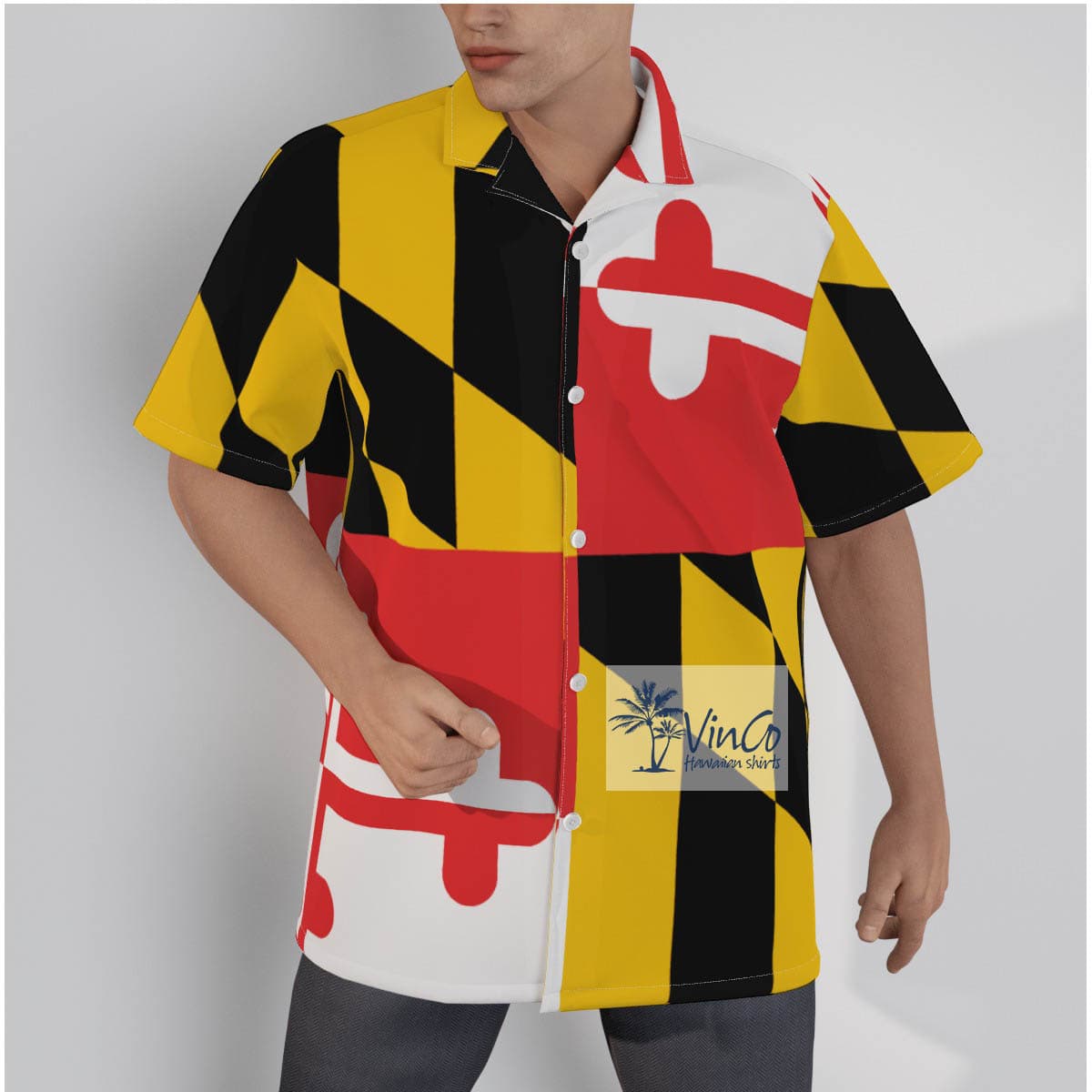 100% Cotton Maryland Hawaiian Shirt For Men (2)