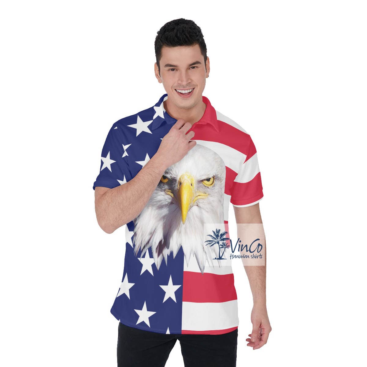 American Eagle Hawaiian Polo Golf Shirt For Men (4)