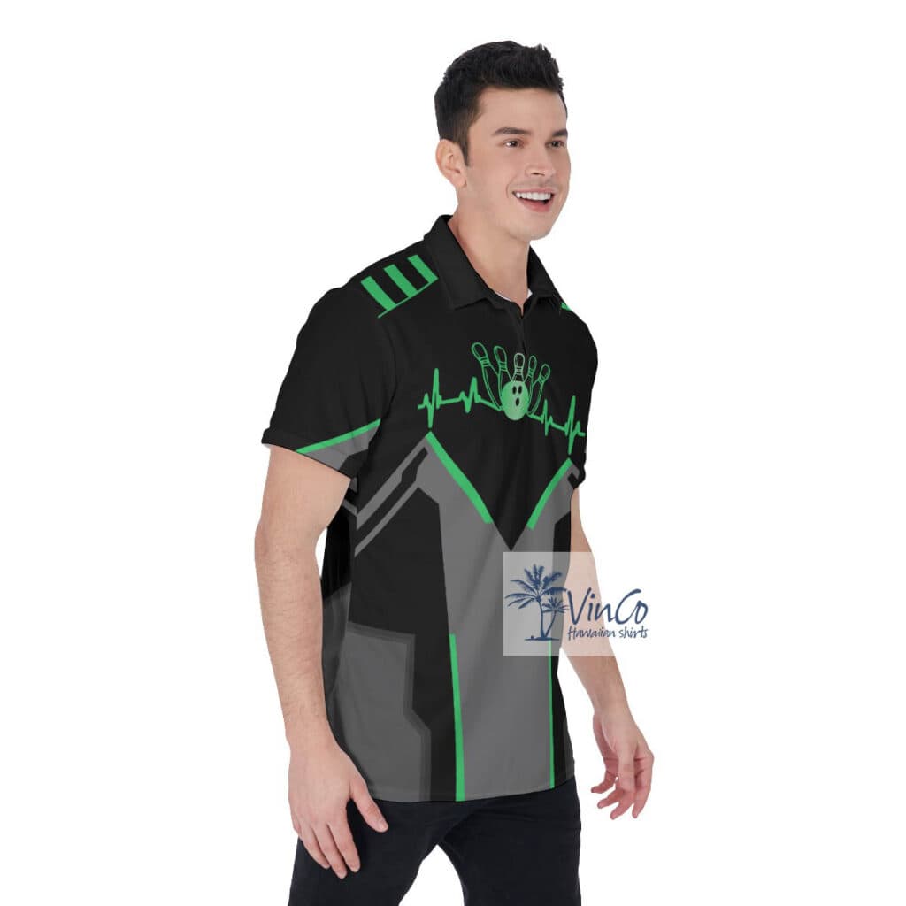 Bowling Hawaiian Polo Shirt With Custom Name And Team Name
