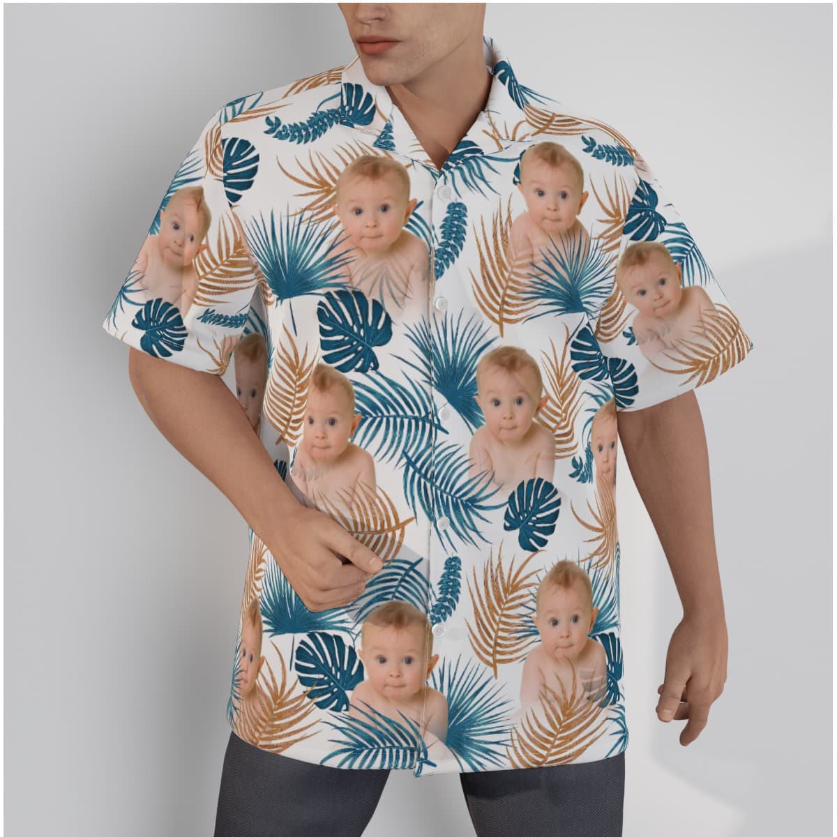 Custom Baby Face Tropical Shirt Personalized Hawaiian Shirt (1)