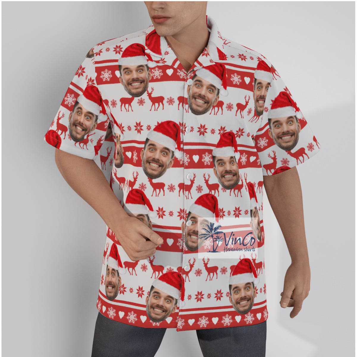 Custom Christmas Hawaiian Shirt With Faces (1)
