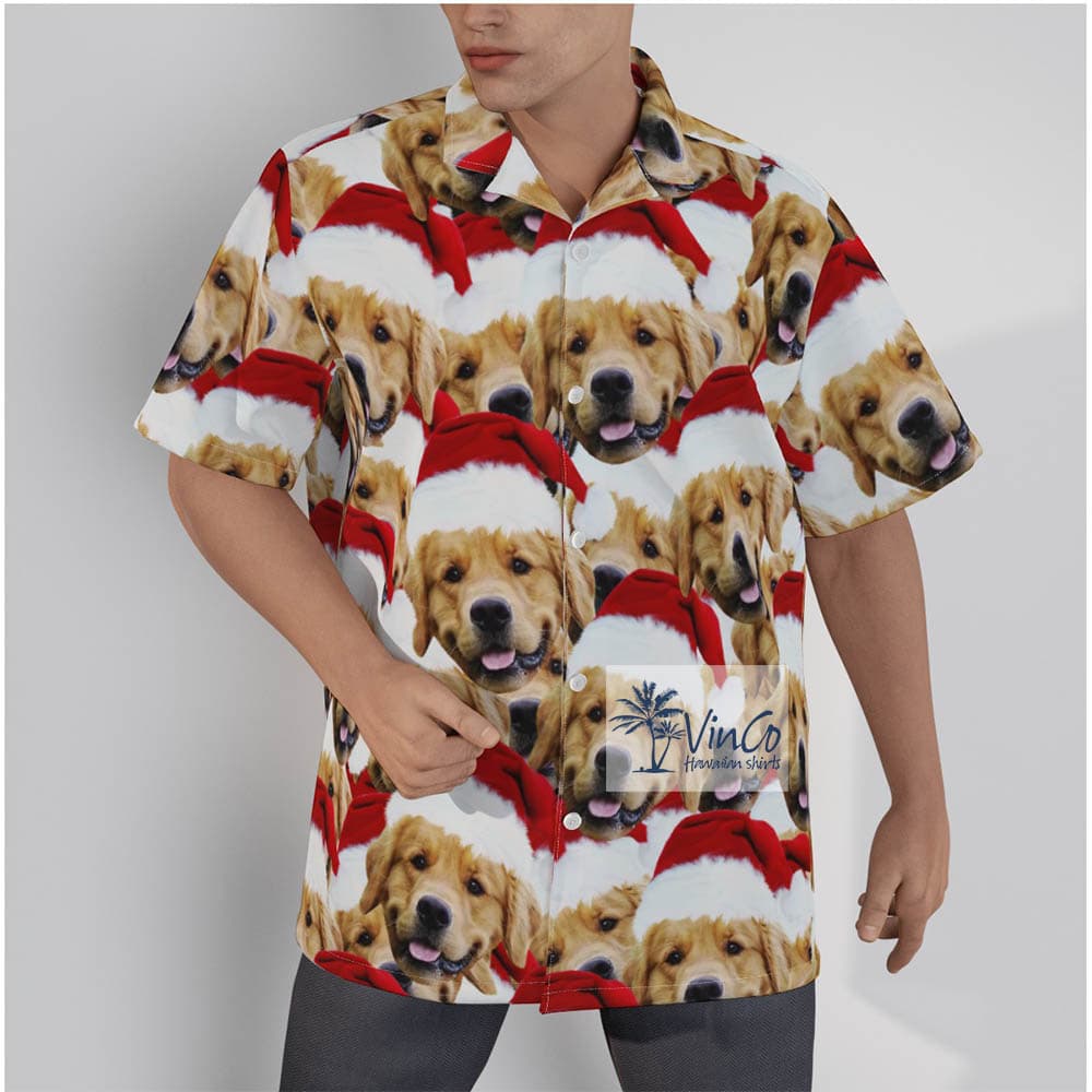 Custom Dog Faces Christmas Shirt Hawaiian Shirt (1)