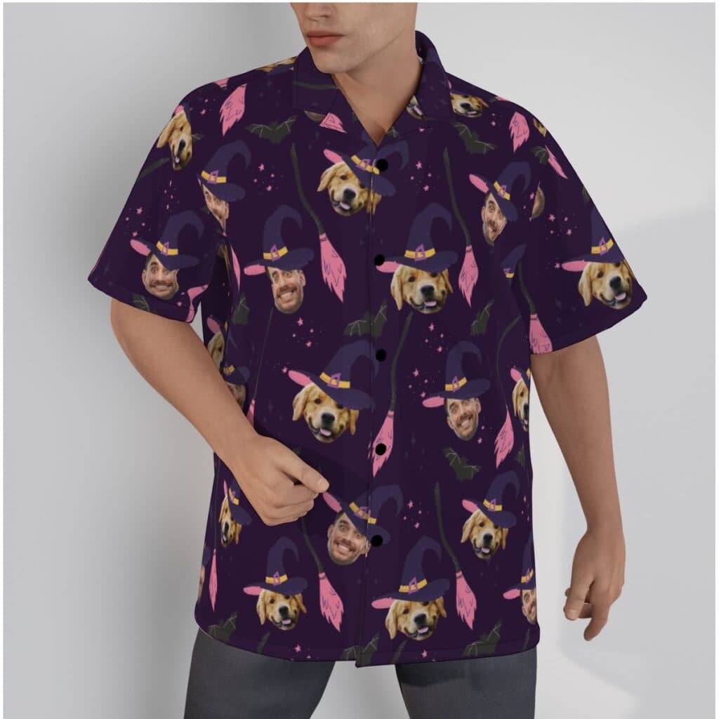 Custom Face Halloween Men's Hawaiian Shirt