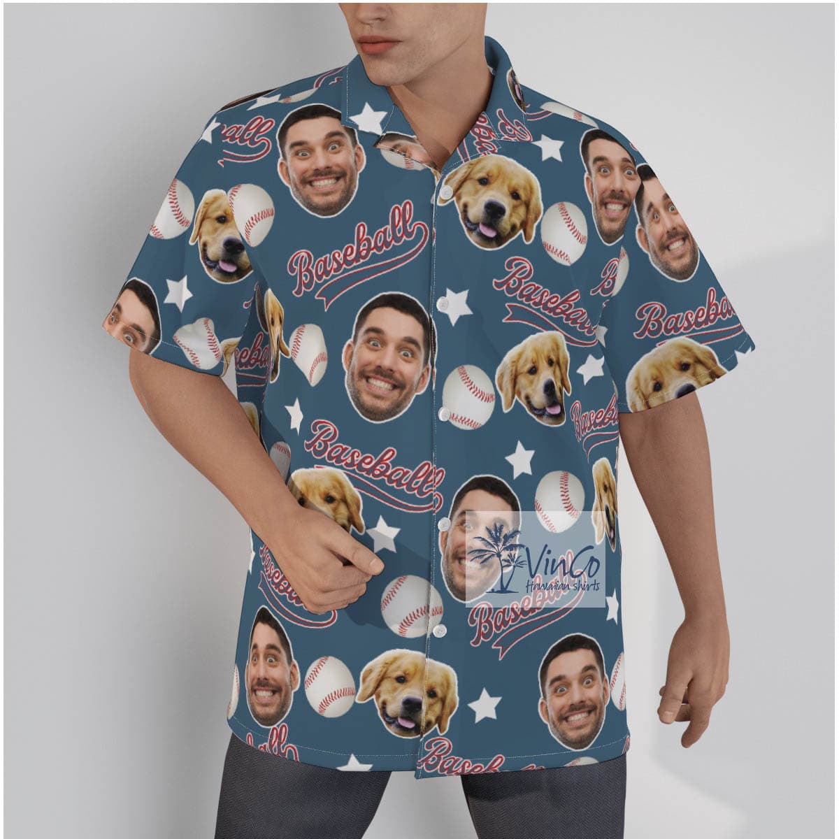 Custom Face Hawaiian Shirt For Baseball Lover