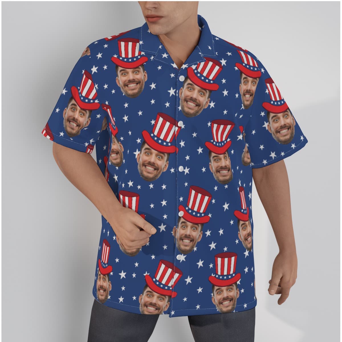 Custom Faces 4th Of July Shirt For Men (2)
