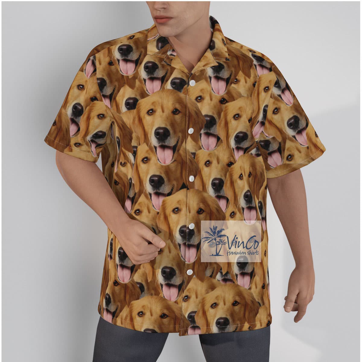 Custom Hawaiian Shirt With Dog Face For Men