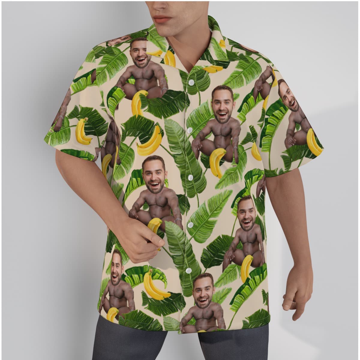 Custom Men Face Barry Wood Hawaiian Shirts For Men (1)