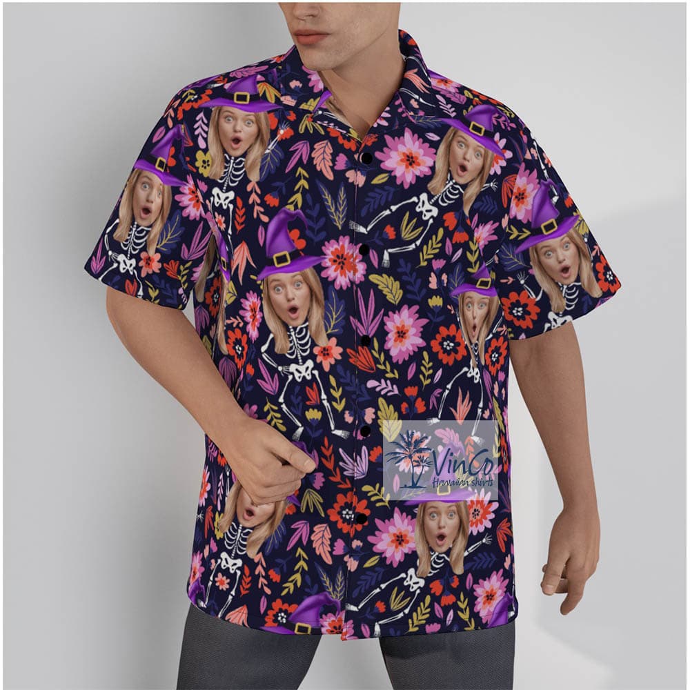 Custom Multiple Faces Halloween Hawaiian Shirt (1)