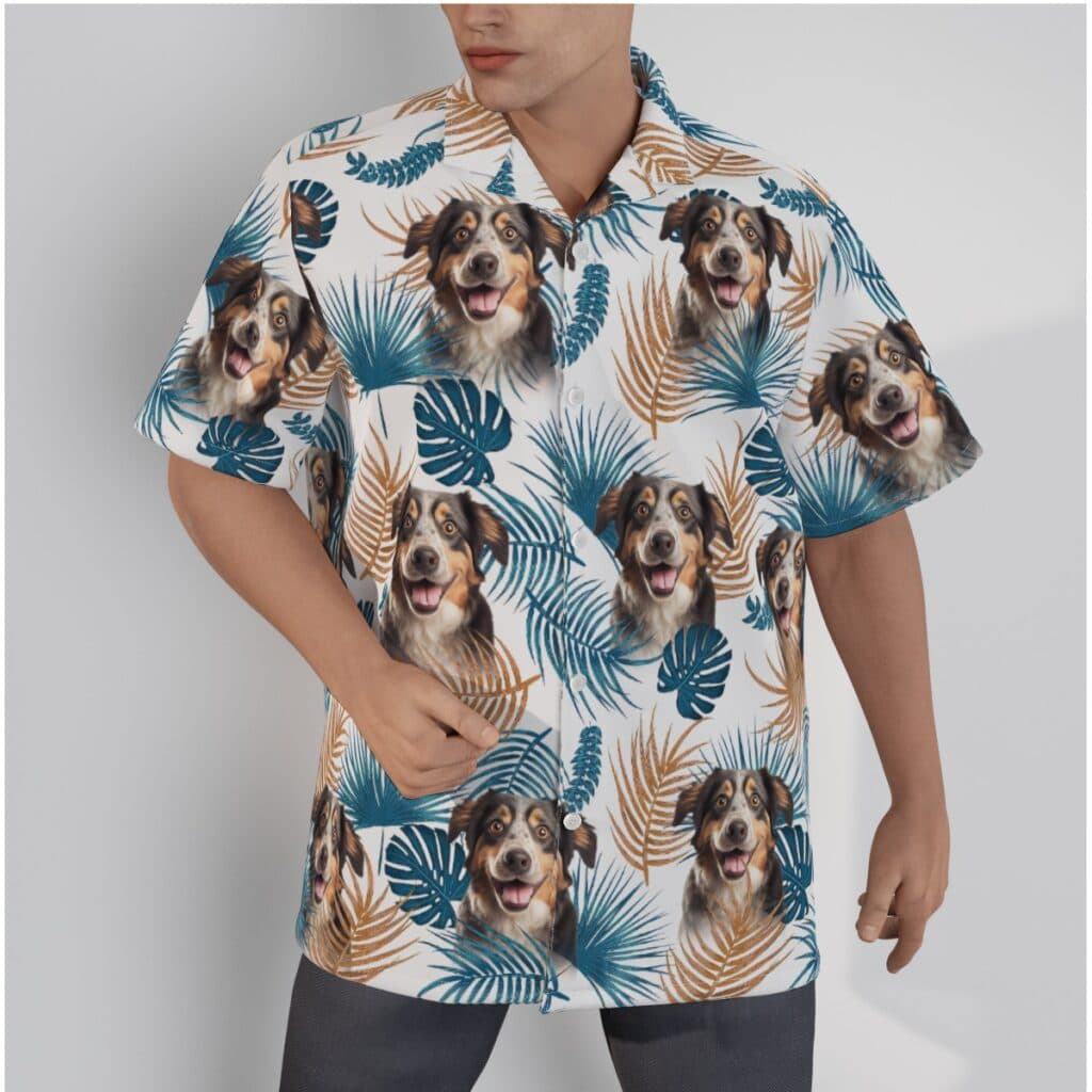 Custom Pet Face Hawaiian Shirt With Dog Cat Photos (1)