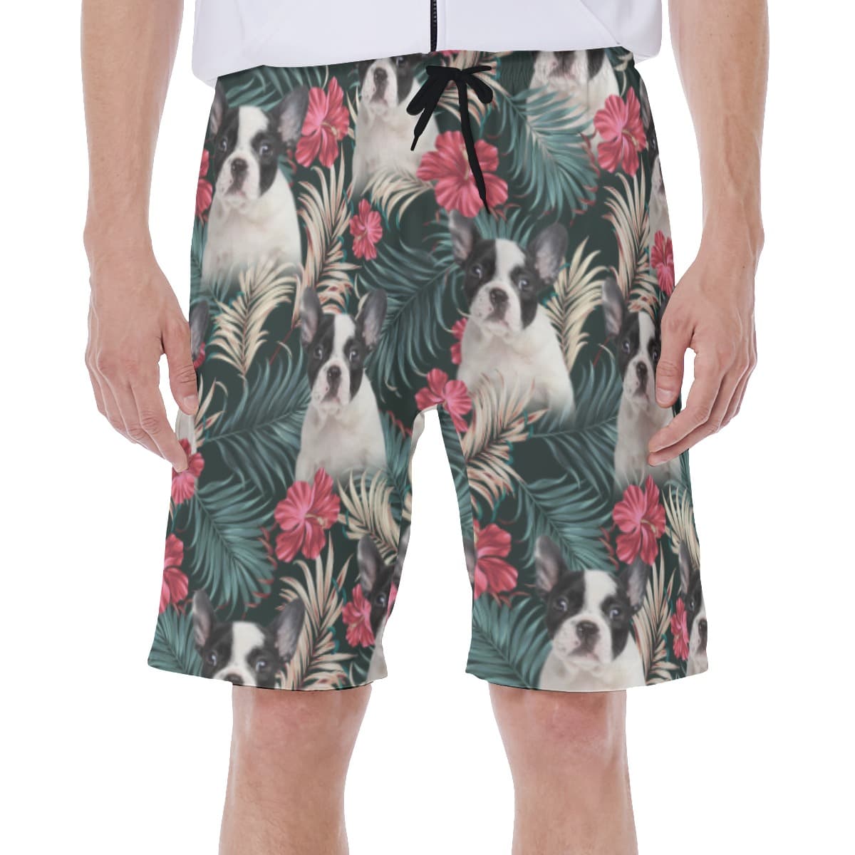 Customize Dog Face Hawaiian Swim Trunks (4)
