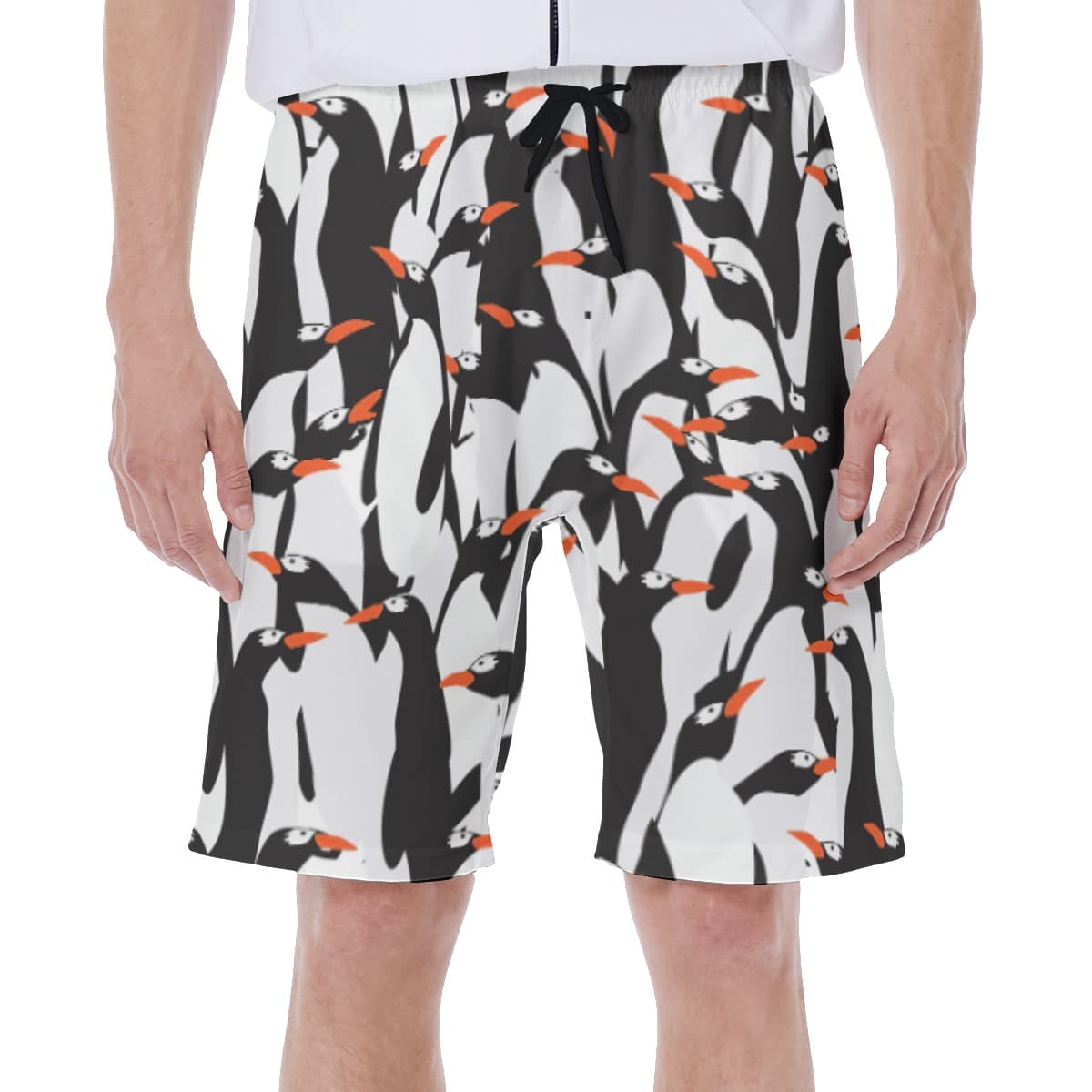 Cute Penguin Hawaiian Swim Trunks For Men