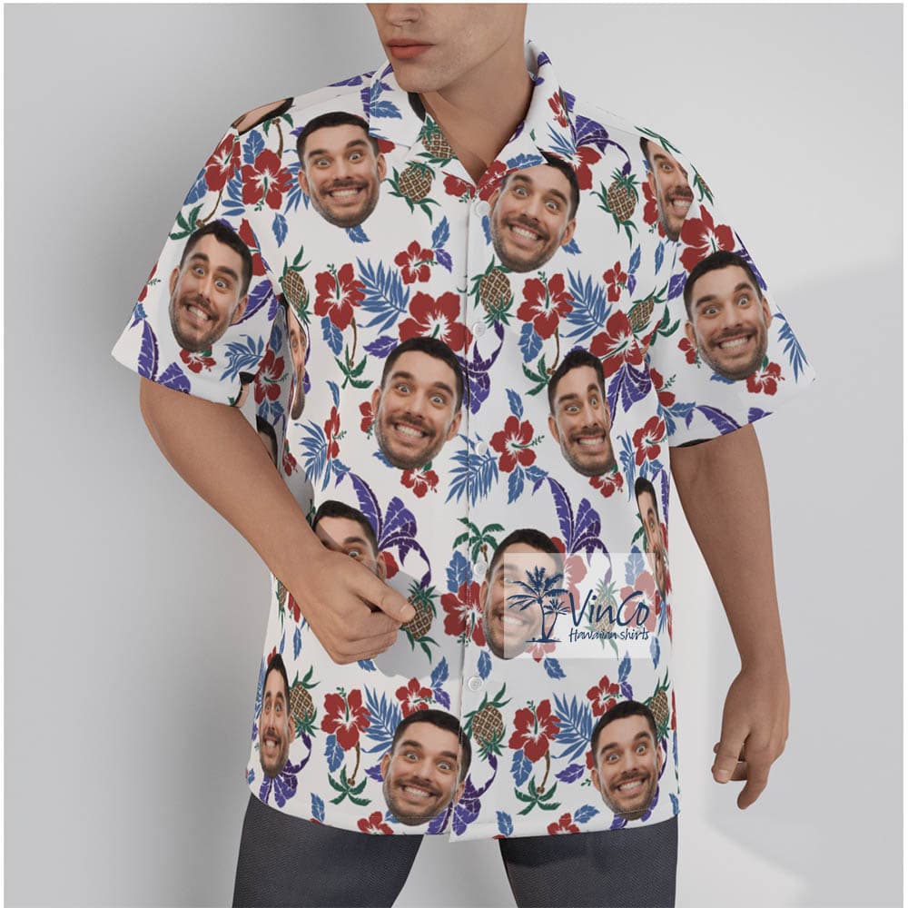 Flowers Custom Face Hawaiian Shirt For Summer (2)