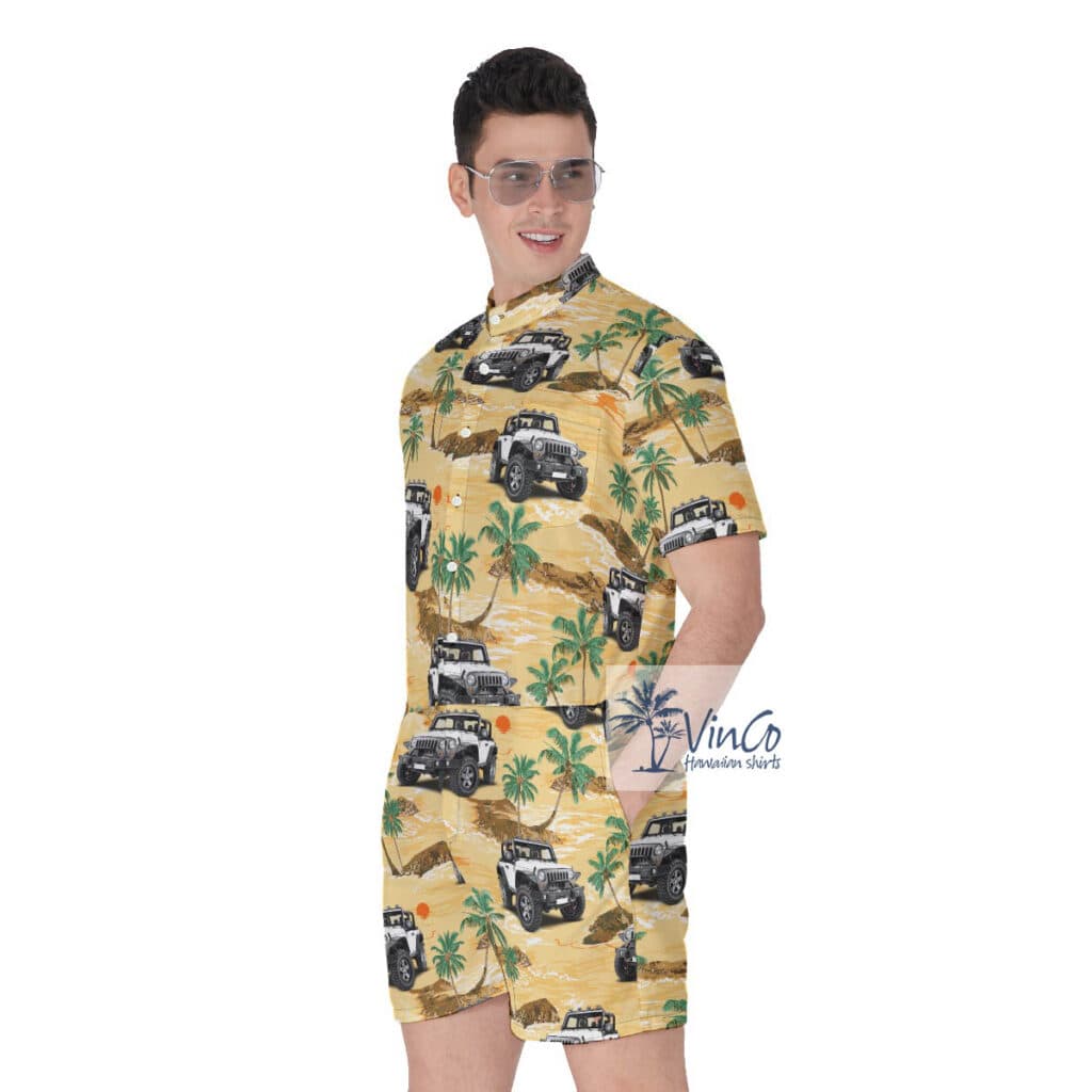 Funny Custom Car Tropical Hawaiian Romper