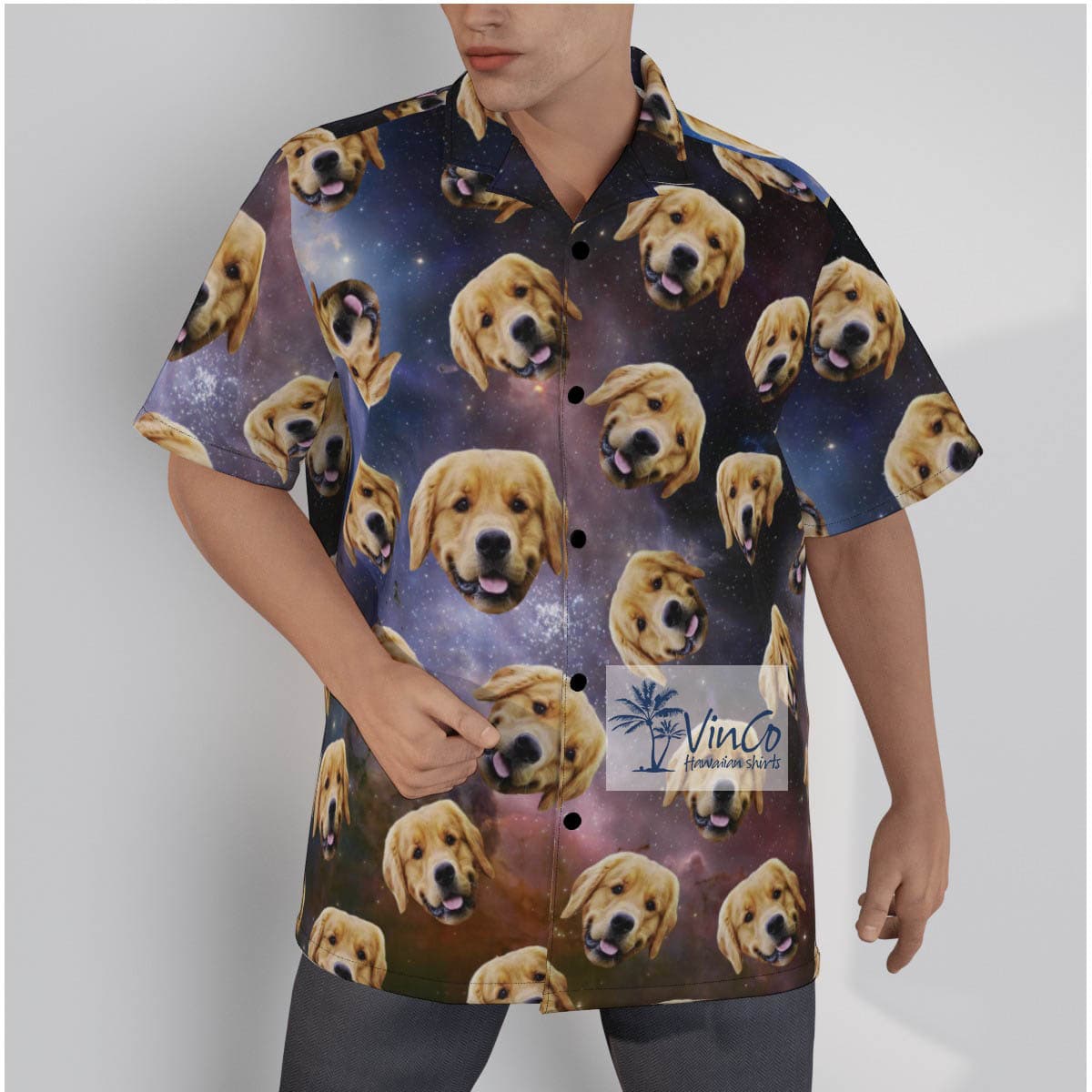 Funny Custom Pet Hawaiian Shirt Galaxy Print (2)