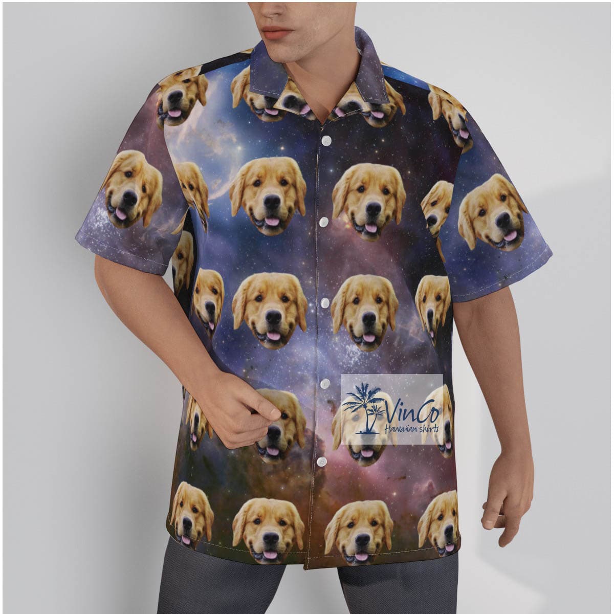 Funny Personalized Custom Hawaiian Shirt With Dog Face (2)