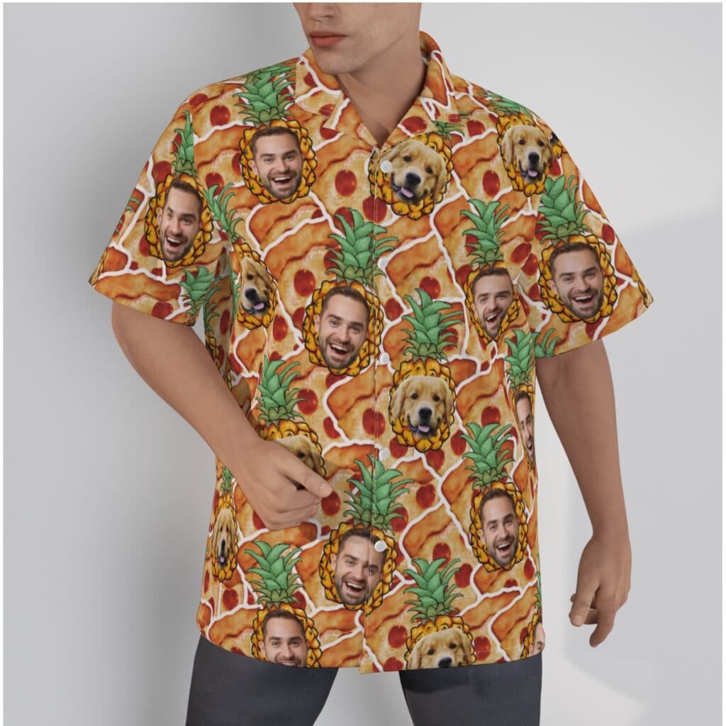 Funny Pineapple Pizza Hawaiian Shirt For Men