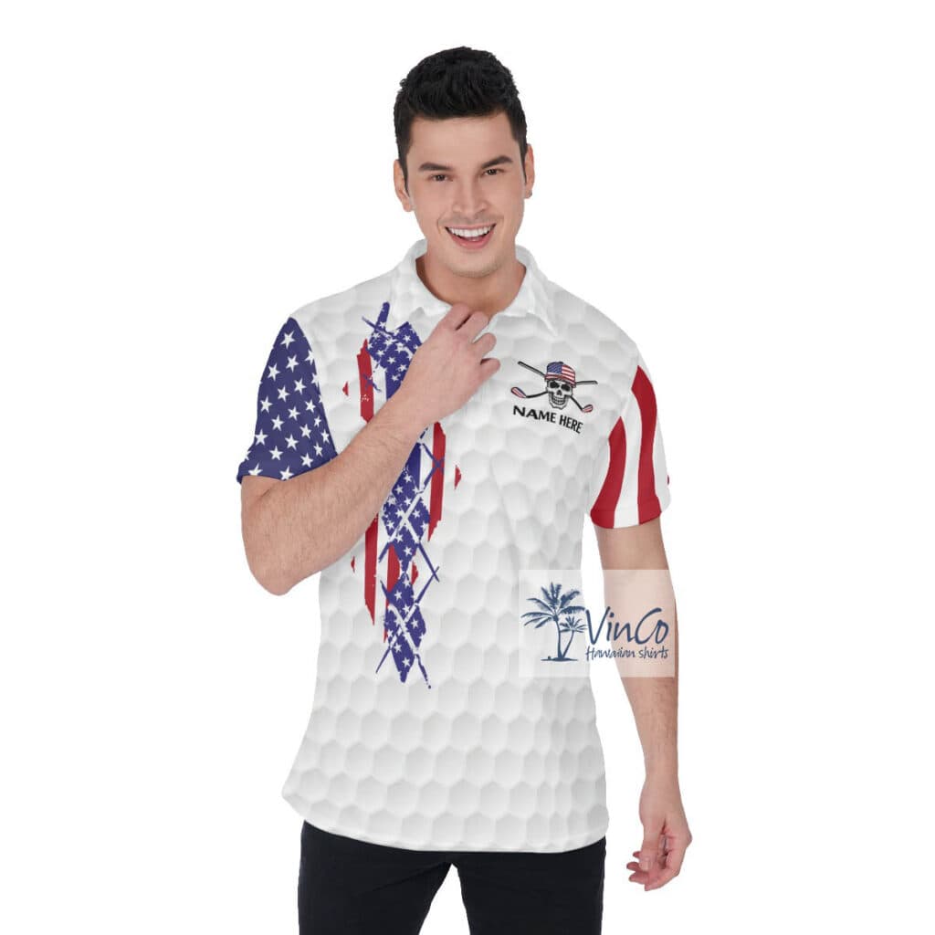 Funny Skeleton Your Hole Is My Goal Golf Shirt With Custom Name