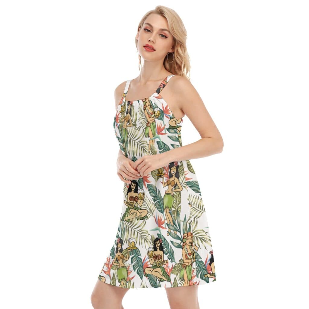 Hula Girl And Beer Tropical Aloha Summer Dresses