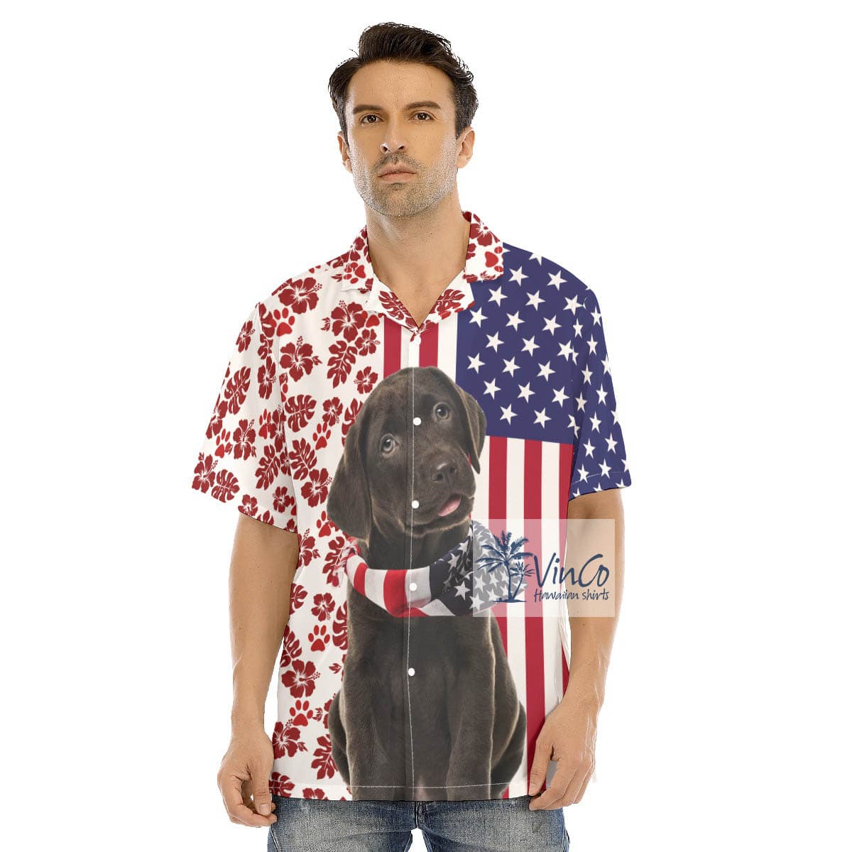 Labrador Retrievers American Patriotic Hawaiian Shirt (2)
