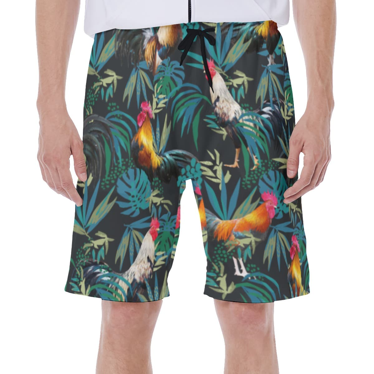 Men’s Rooster Tropical Swim Trunks For Men (4)