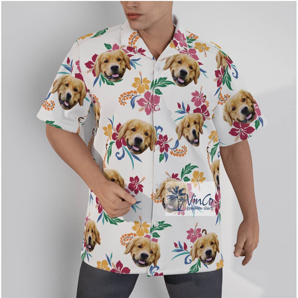 Men’s Tropical Custom Pet Hawaiian Shirt (2)