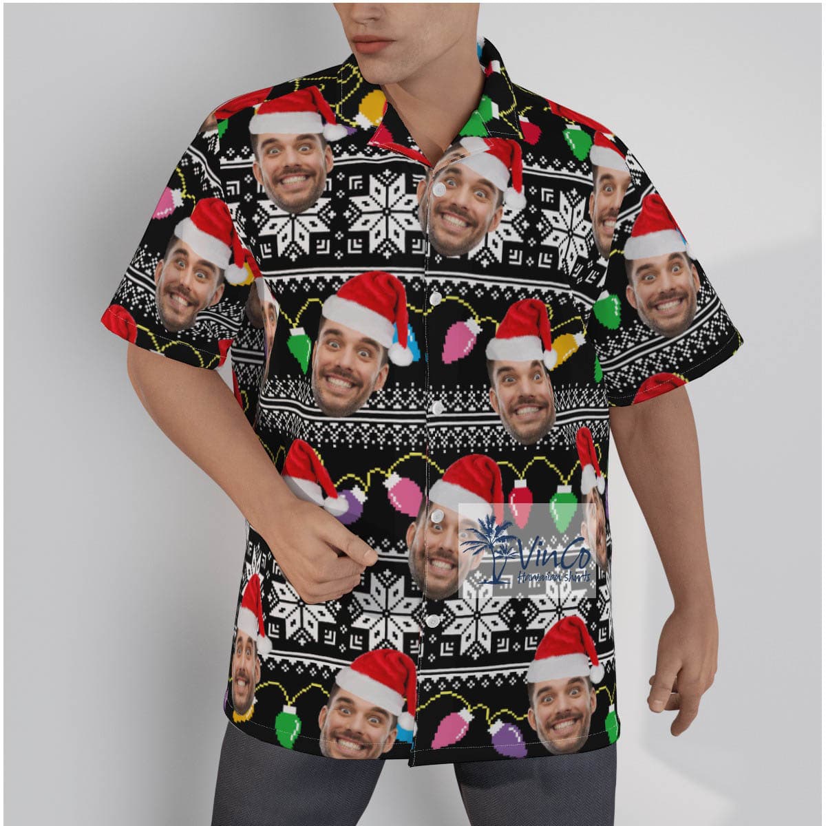 Personalized Faces Custom Ugly Hawaiian Shirt For Christmas (2)
