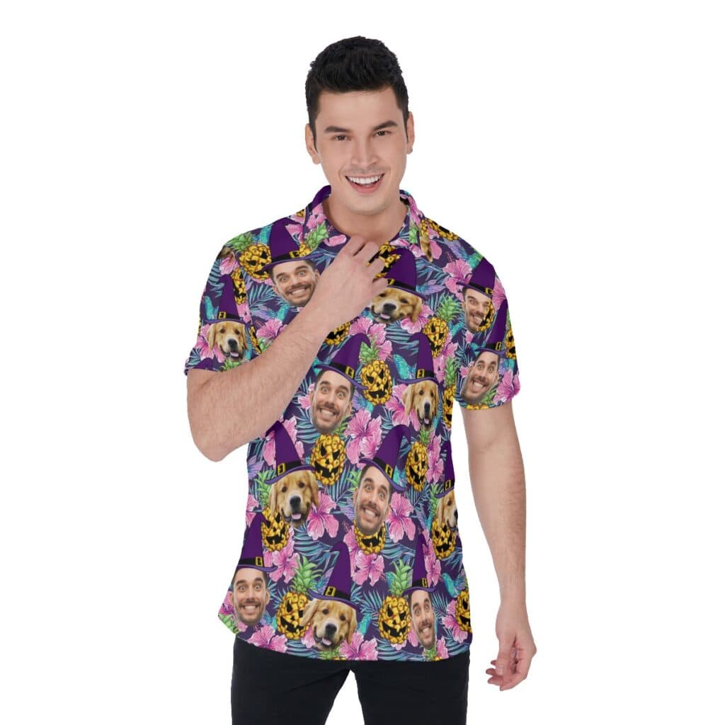 Personalized Halloween Hawaiian Polo Shirt For Men (1)