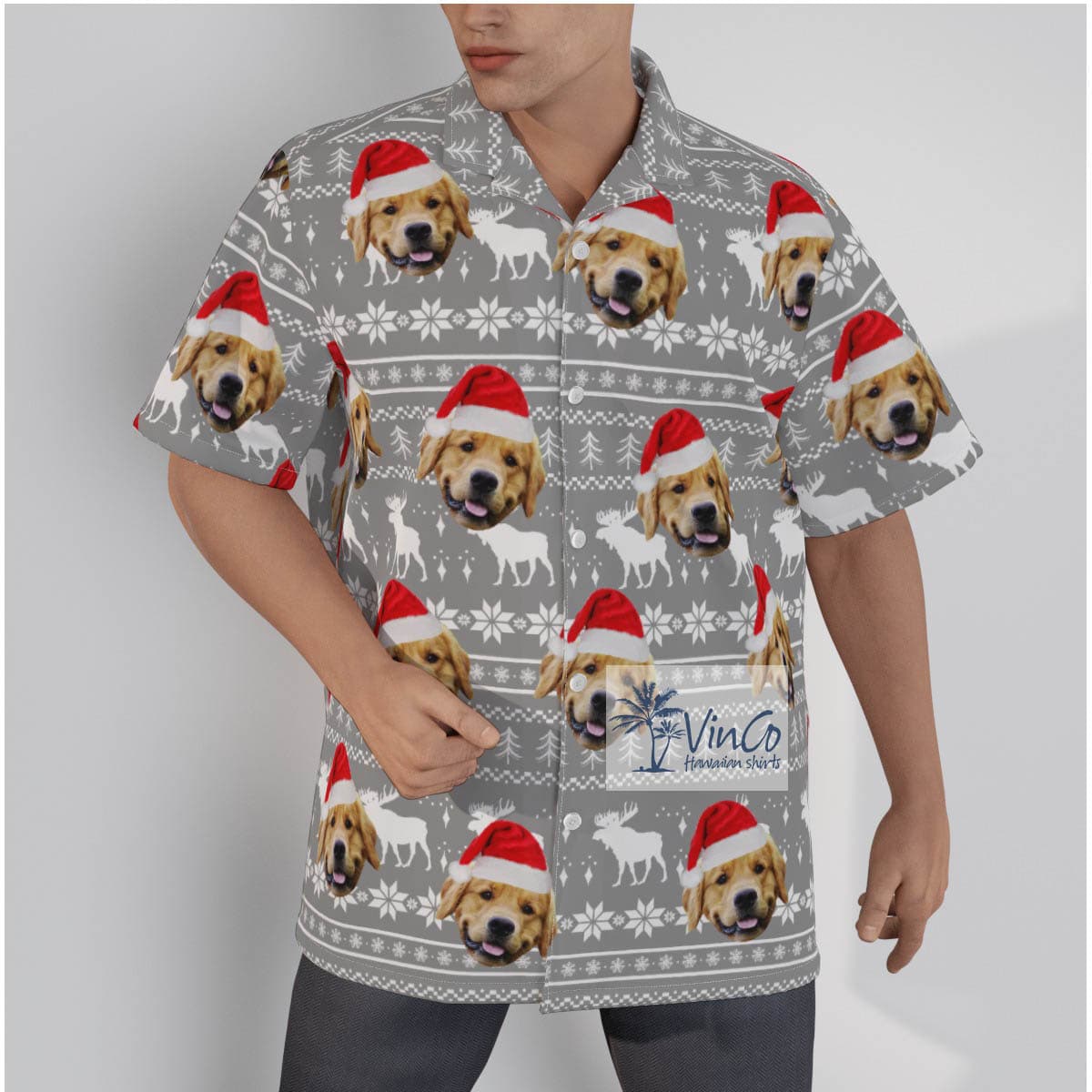 Personalized Pet Faces Ugly Christmas Shirt For Men (2)