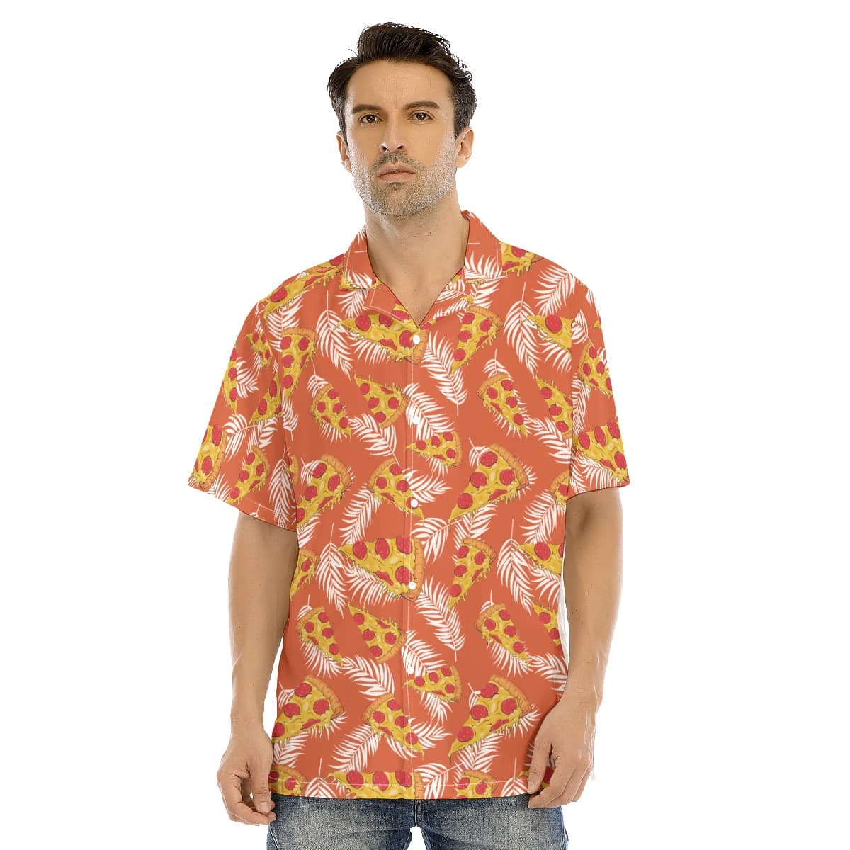 Pizza Orange Hawaiian Shirt (1)