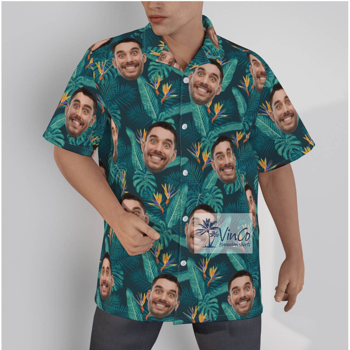 Tropical Hawaiian Shirt With Your Face (2)