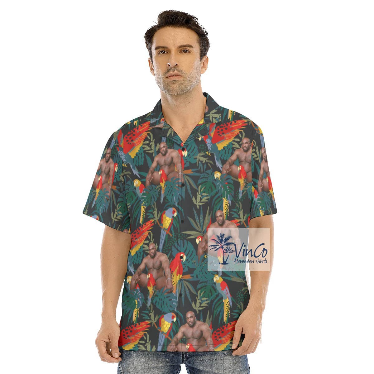 Unique Barry Wood Tropical Button Shirt For Men (2)