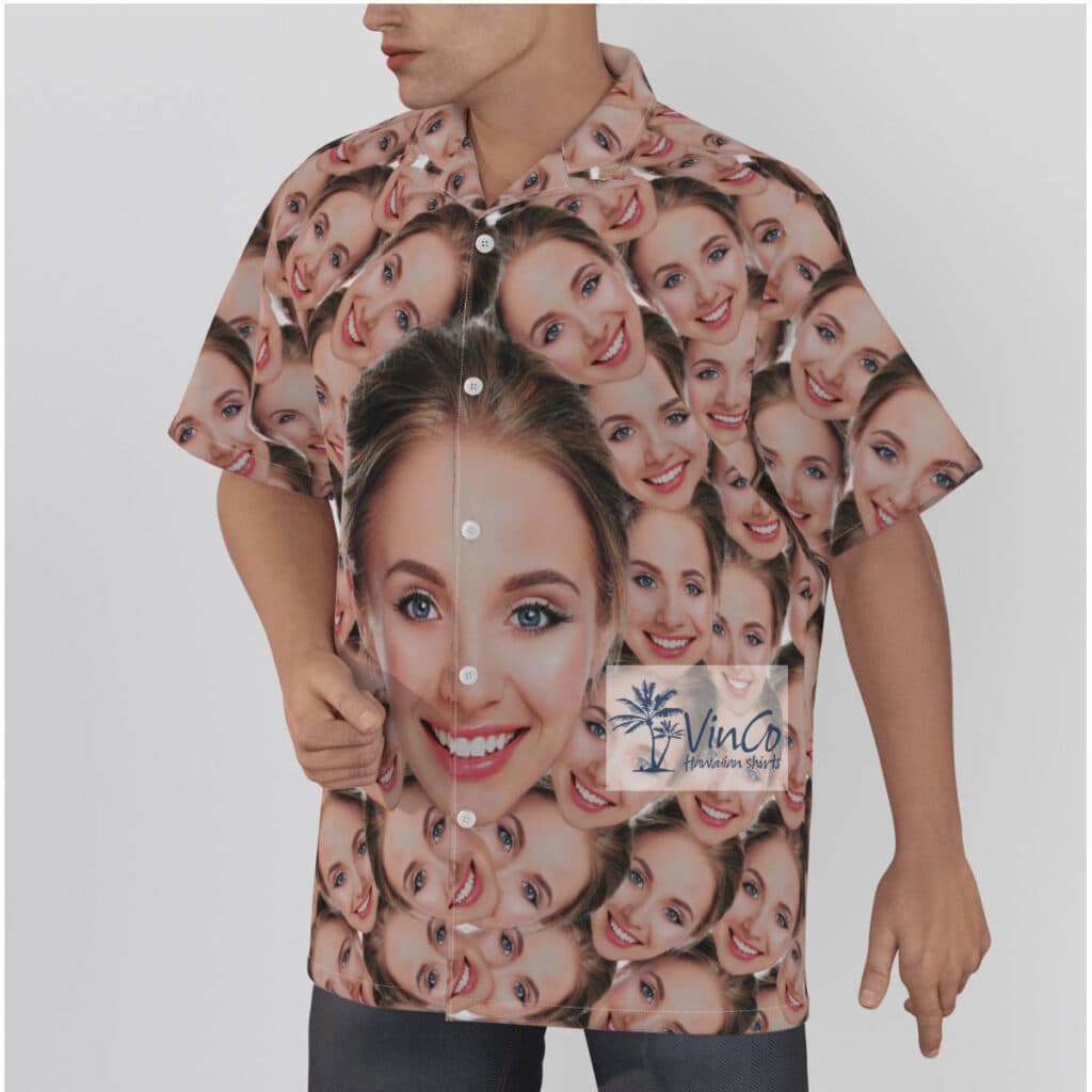 Unique Custom Multiple Faces Hawaiian Shirt